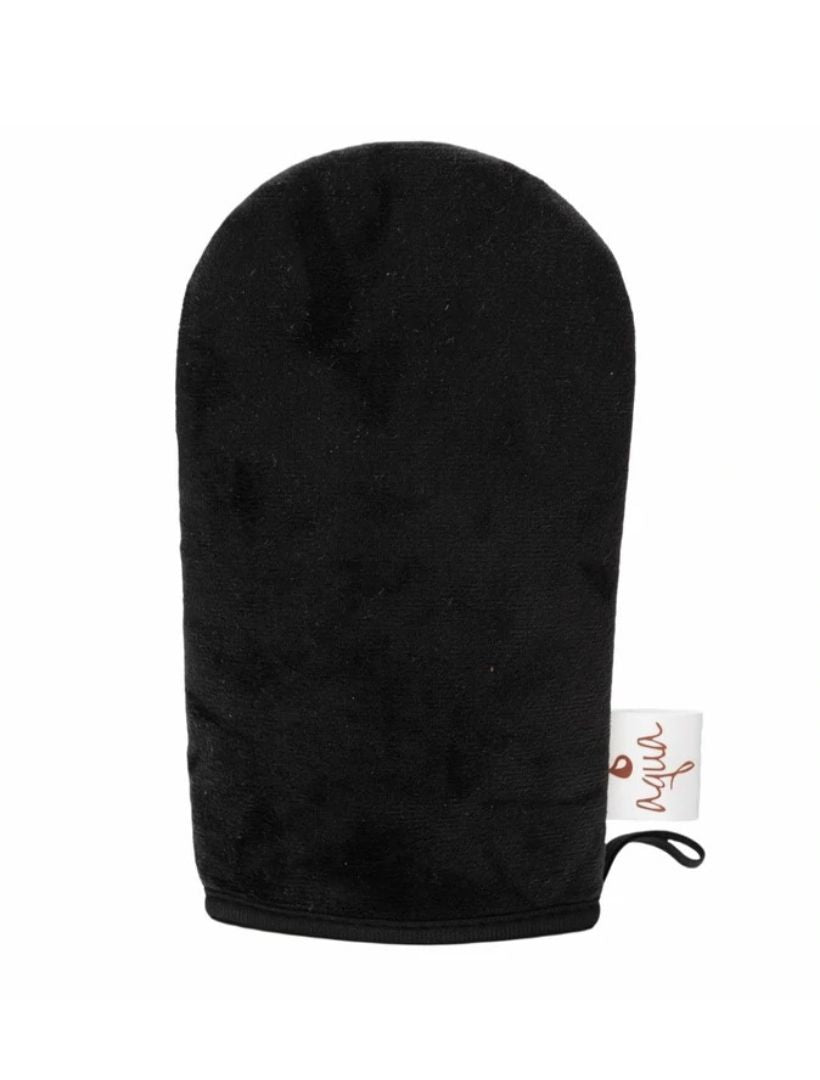Velvet Tanning Mitt - Luxe Tanning Gloves in Black